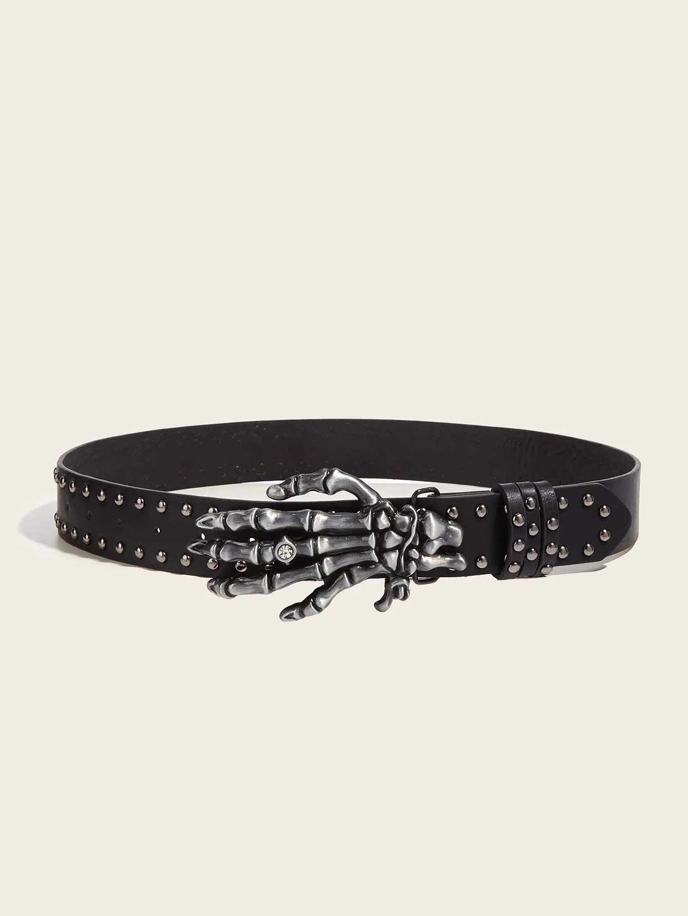 Y2k furry skeleton hand gothic belt layered bloomer skirt