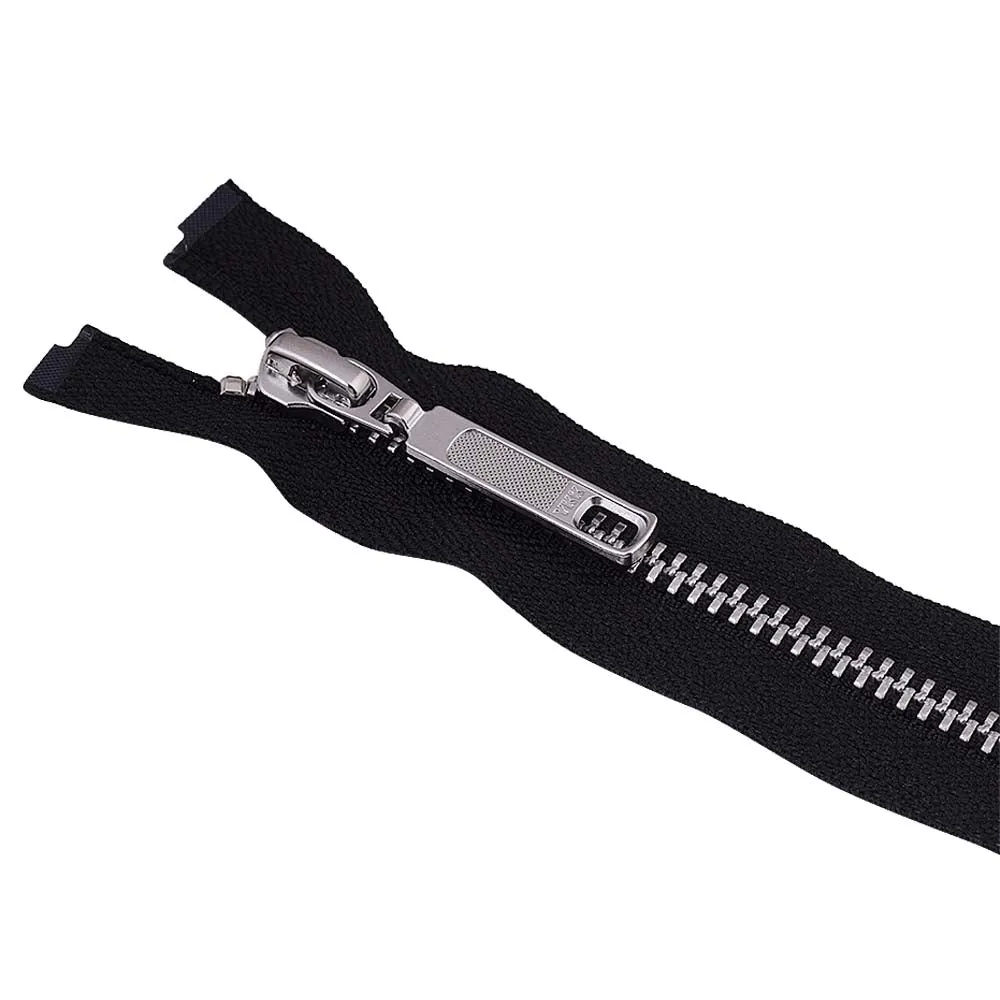 YKK- #5 Silver Open-End Metal YKK Jacket Zipper