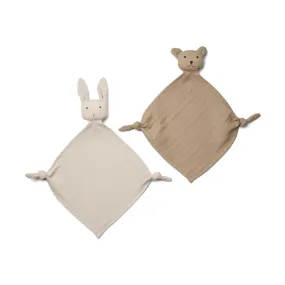Yoko Mini Cuddle Cloth 2 Pack - Sandy/stone beige
